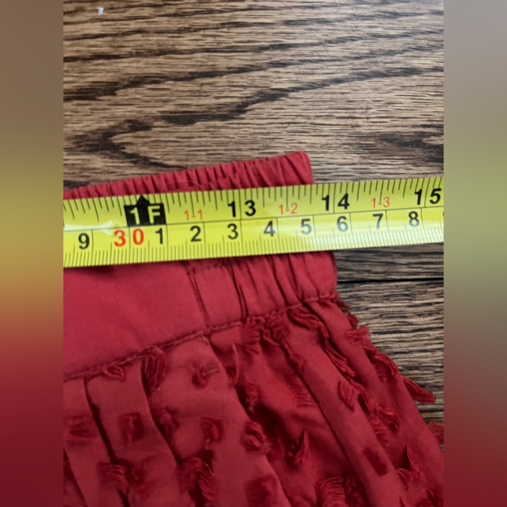 NWOT J. Crew Textured Red Gathered Skirt. Size 4 - Picture 5 of 6